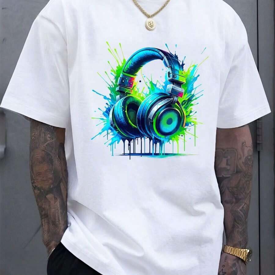 Camiseta hombre cuello redondo y manga corta. Estilo casual con estampados modernos y cómodos. Para hombres y mujeres, estilo pareja, pareja, camiseta de manga corta con estampado de moda