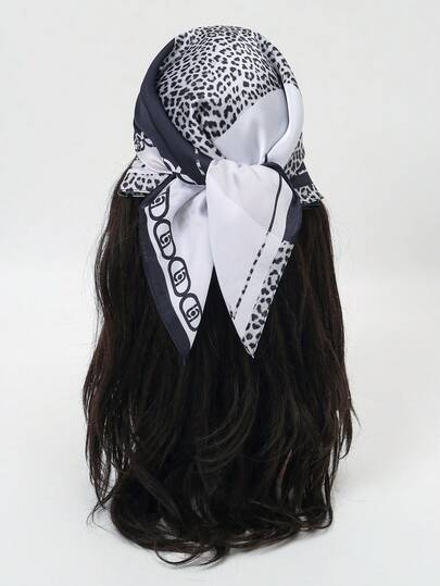 1pc Floral Print Bandana, Versatile Waist Belt, Scarf, Hair Accessory For Women