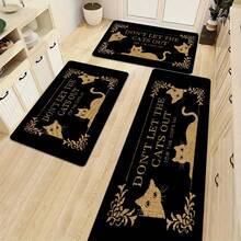 1pc 3D Printed Cat Pattern Linen Kitchen Rug, Doormat, Bath Mat, Suitable For Living Room, Bedroom, Hallway, Bathroom, Laundry Room - Polyester Carpet For Indoor And Outdoor Home Decor - Multicolor - View 6