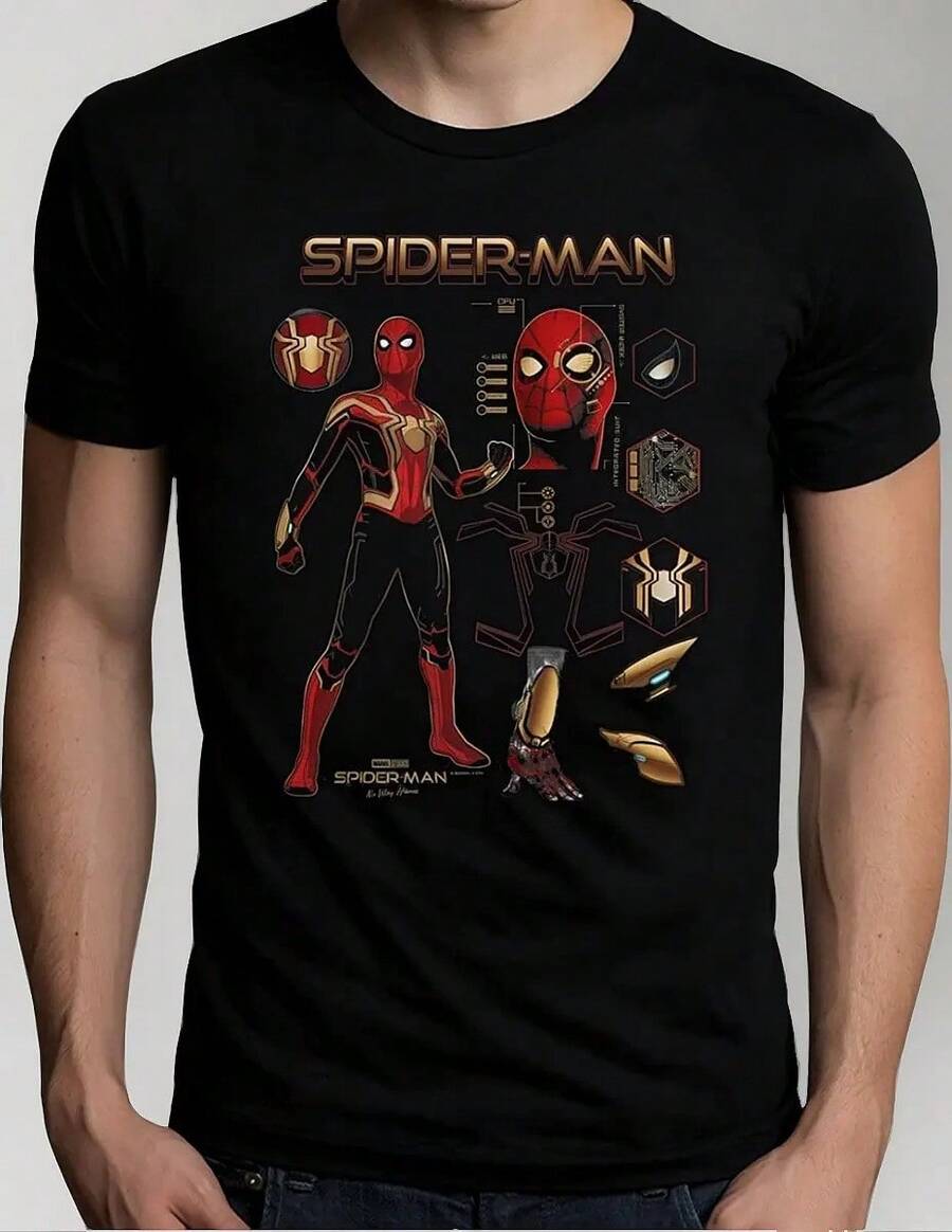 Playera Spiderman Serie Move Octopus Green Goblin Mod20 - Negro - Ver 1