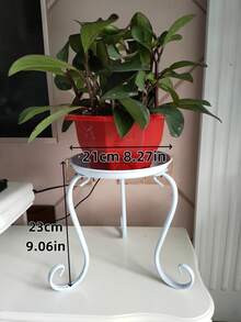 1 件装现代金属植物架，室内/室外花盆架 - 独立式转角置物架，适用于客厅、阳台、花园和露台，无需工具即可组装 - 彩色 - 查看 3