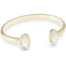 Elton Cuff Bracelet For Women, Fashion Jewelry - 黃金 - 象牙珍珠母 - 查看 5