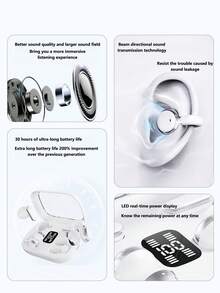 Earbud TWS Kembar Model Baru 2026 - Earphone Pasangan Mini, Desain In-Ear/Clip-On, Bluetooth 5.4, Koneksi Dua Perangkat, Driver Dinamis 10mm, Pas Nyaman, Kompatibel dengan Ponsel Android, Gaya Earbud/Earphone, Hadiah untuk Hari Halloween - View 9
