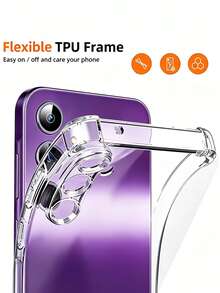 单包装 - 适用于三星 Galaxy S26 / S26+ / S26 Ultra 的透明保护壳，防刮擦，柔软 TPU 材质，超薄，防指纹，四角加固，超薄透明后盖。也兼容其他 Galaxy 手机和 。 - 無色 - 查看 4
