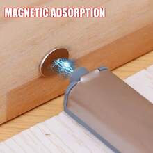 10/1pack Magnetic Push Latches Stainless Steel Push To Open Touch Damper Buffers for Cabinets Closet Door Catch Closer Hardware - Paquete de 10 - Ver 4