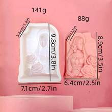 Molde de silicona de figura de diosa, para velas, incienso, yeso, jabón, decoración del hogar y portavelas - A-blanco - Ver 6