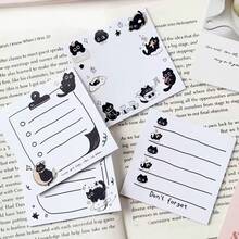 1/4/8 Pcs Cute Black Cat Sticky Notes - Easy To Tear Off Without Leaving Marks, Suitable For Office, School, Home, Planners, Perfect Gift For Cat Lovers (20 Sheets/Book), Cat Supplies, Office Supplies, Fun Stationery, Smooth - A - View 10