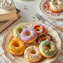 6-Cavity Silicone Mini Donut Cake Mold European Grade Silicone Non-Stick Cake Mold Suitable For Making Donuts, Jellies, Cupcakes - Multicolor - View 2