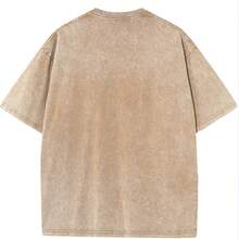Alice In Chains Band T Shirts Washed Tee, Vintage Clothing Rock Concert Outfits, Oversize Streetwear Heavy Cotton Top, Unisex Alternative Metal Con - 咖啡色 - 查看 2