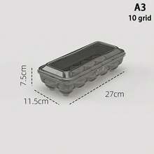 Caja de almacenamiento de huevos de 10/15 rejillas, caja de plástico transparente portátil para mantenimiento fresco de huevos, contenedor de almacenamiento para refrigerador, herramienta de cocina - B1 - Ver 9