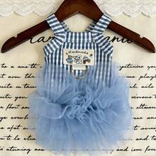 Nuevo vestido de princesa con tirantes a rayas y malla, estilo coreano/japonés Ins, para primavera y gatos - Multicolor - View 4