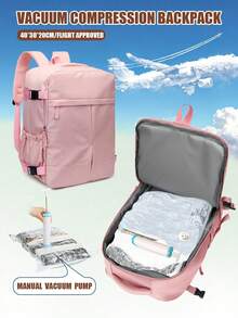 Myco 15.75x7.87x9.84 英寸登机行李包，适合航空旅行、休闲背包和书包，采用耐用尼龙材质，多隔层设计，符合航空公司随身行李标准，拉链封口，简约设计，旅行包/行李袋/过夜包，大容量旅行收纳包，邮轮旅行必备，度假必备，男女皆宜，旅行必备，假日必备，旅行必备。 - 彩色 - 查看 15