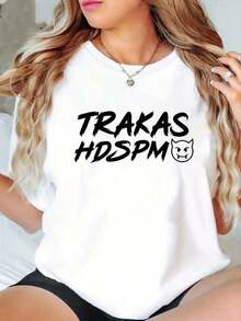 Camiseta de Mujer EstiloWomen 100% Algodón TRAKAS HDSPM BELICO, Camiseta de Algodón Grueso de 220g para Mujer (1 Pieza) Linda, Ajuste Perfecto - Blanco - Ver 6