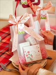 1/5 chiếc Túi xách vuông mờ trong suốt, Túi quà tặng Ngày Valentine, Túi xách nhựa PP mờ, Túi quà tặng cô dâu, Túi mua sắm quần áo, Túi xách dễ thương, Túi đựng quà du lịch xách tay, Túi quà tặng PVC tái sử dụng, Túi quà lưu niệm, Túi quà sinh nhật lãng mạn - Thích hợp cho hoa Ngày Valentine, quà cưới, quà cô dâu, v.v. - Nhiều màu - Xem 8
