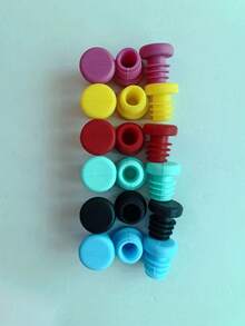 3pcs Silicone Bottle Caps, Durable Threaded Silicone Sealing Plugs - Multicolor - View 11
