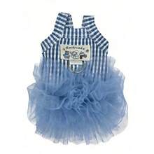 Nuevo vestido de princesa con tirantes a rayas y malla, estilo coreano/japonés Ins, para primavera y gatos - Multicolor - View 5