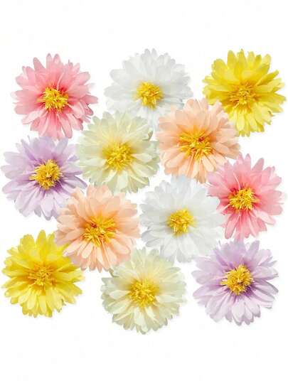 6pcs/12pcs/24pcs Daisy Paper Flower Balls, Vivid Artificial Flowers Decor Suitable For Weddings And Parties - Colorful Floral Wall Decor For Indoor/Outdoor Events, Bridal Shower, Birthday, Celebration, Wedding, Bachelorette Party, Baby Shower, Creating A Festive Atmosphere