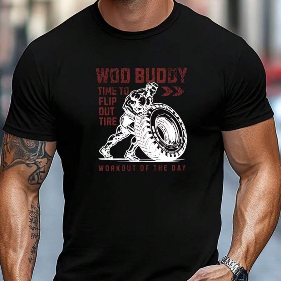Printed T-Shirt For Men And Women - Black - View 1