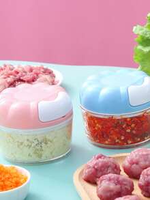 1 Máy ép tỏi mini, máy băm tỏi thủ công có dây kéo, máy xay và băm tỏi nhà bếp, máy ép nước gừng. Thích hợp để nghiền tỏi, gừng, các loại hạt và ớt. - Nhiều màu - Xem 2