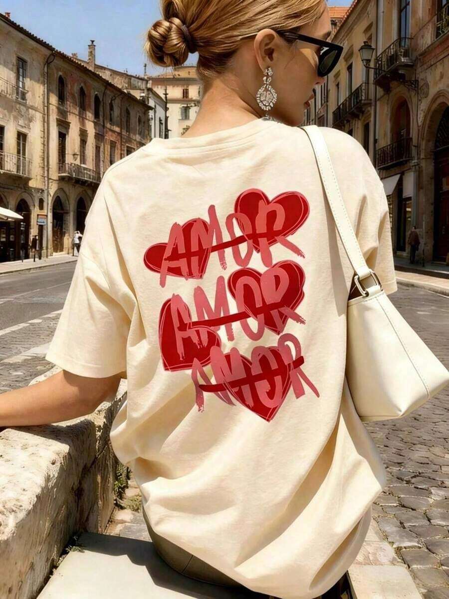 [Envío Nacional] ¡Nuevo! Blusa de manga corta para mujer, diseño liso, ideal para estar en casa o para uso casual. Oferta por tiempo limitado. Preciosa blusa, cómoda y de largo regular. Lavable a máquina. playeras de mujer algodon