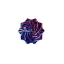 1pc 3D Printed Expandable Sensory Stress Relief Star, Expandable Up To 4.3 Inches Fractal Decompression Toy Octagonal With Handle, Colorful Rotating Spiral Design, Stress Relief - Multicolor - View 9
