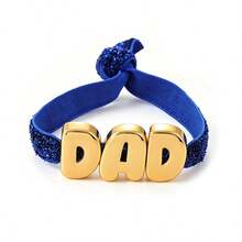 这款时尚优雅的创意金铜色“Fe”和“Dad”字母亮片装饰扣手链，适合日常佩戴、庆祝活动、送礼、派对和街头穿搭。这款设计师款父亲节配饰是送给父亲和朋友的完美礼物，也是理想的父亲节礼物之选。 - 黑色 - 查看 7
