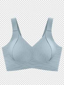 2pcs/Set Large Bust Minimizing Push-Up Bra For Women, Wire-Free Side-Bust Smoothing Anti-Sagging Full Coverage Adjustable Bra - Multicolor - View 4