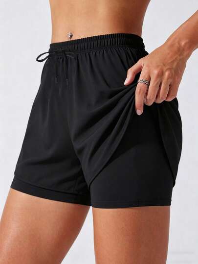 Pantalones cortos deportivos de verano para mujer - Tela ligera, transpirable y que absorbe la humedad | Cintura ajustable con cordón | Estampado geométrico | Ideal para fitness, uso casual | Lavable a máquina | Comodidad para múltiples temporadas, estilo de vida activo