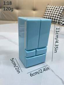 1Set Realistic Miniature Double-Door Refrigerator, Boxed, Detailed Creative Toy, Life Appliances Model, Collectible, Quality ABS Plastic, 3 Colors Available - Multicolor - View 7