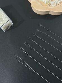 [5pcs/Set]Threaded Twisted Beading Needle Set, Ultra-Fine Beading Needles, 0.15-0.7mm Sizes Available, Easy To Thread And Guide, Suitable For DIY Jewelry Making, Holiday Gift Handmade Crafts, Can Be Used For Blessing Bracelets, Spiritual Jewelry Making - Threaded Beaded Needles - View 9