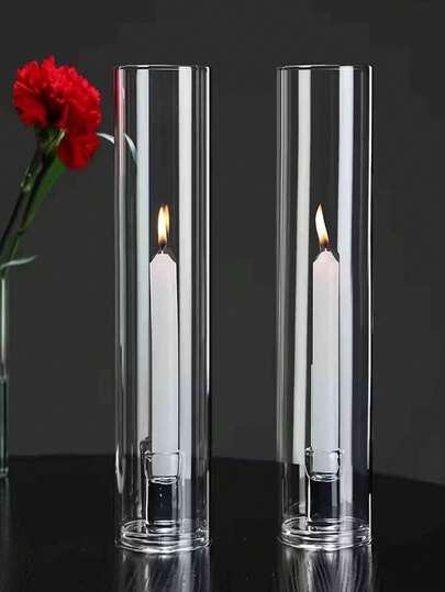 1pc Large Transparent Glass Vase - Modern Vase, Suitable For Home Decor, Can Be Used As Fish Tank Or Planter, Ideal Decoration For Living Room And Bedroom