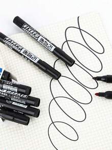 10/1pc Permanent Marker, 5.5 Inches. (Black, Blue And Red Ink Available) High Capacity Oil-Based Marker, Waterproof Black Ink, 5.5 Inches. Suitable For Express Marking, Student Stationery And Logistics Marking. Refillable Ink, Suitable For Logistics Use, Thick Tip, Quick Drying, High Capacity. - A - View 2