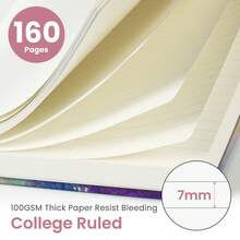 Cuaderno de diario con líneas para mujeres y hombres, cuaderno de piel con tapa dura para escribir, cuaderno de rayas universitarias A5 para trabajo y toma de notas, perfecto para oficina, escuela y suministros para el hogar, 160 páginas, mariposa - Salpicadura de N colores - Ver 2