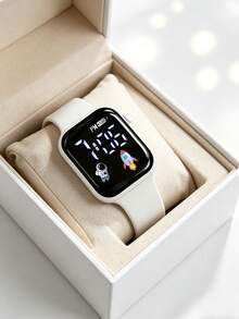 3/1 Set, Fashionable & Cute Kids LED Digital Display Time & Date Watch, Suitable For Students, Fashion Accessory, Great For School Season, Christmas, Birthday Gifts, Also Suitable For Daily Wear - Multicolor - View 4