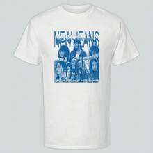 Playera New Jeans  Retro Azul - Blanco - Ver 5