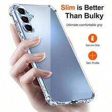 透明防摔 TPU 手機殼，具備防震保護，超薄手機殼，相容 Galaxy A17 A07 A56 A36 A26 A16 A55 A25 A35 A15 A05 A57 A37 A27 S25 FE S26 Ultra S24 S23 S22 S21 Plus，相容 Galaxy S25 S24 S23 S22 S21 S20，相容 12 13C 10 Note 10S Note 14 Pro+ Note 8，相容 P30，手機殼 - 無色 - 查看 4