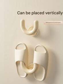 No Drill Suction Cup Bathroom Slipper Rack, Wall-Mounted Drainable Towel Hook, Multi-Function No-Nail Storage Shelf, Suitable For Shower Room, Towels, Bathrobes And Bags. Essential Storage Genius For Tenants And Homeowners. - Multicolor - View 1