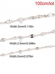 Dây môi bằng thép không gỉ mạ vàng 18K dài 100cm, dùng để làm vòng cổ, vòng tay, phụ kiện dây đeo cơ thể DIY. - Chuỗi tự làm - Xem 3