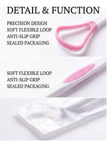 4pcs Tongue Scraper Tongue Cleaner, Suitable For Healthy Oral Care, Easy To Use, Helps Fight Bad Breath, Portable For Home And Travel, Individually Packaged - Multicolor - View 4