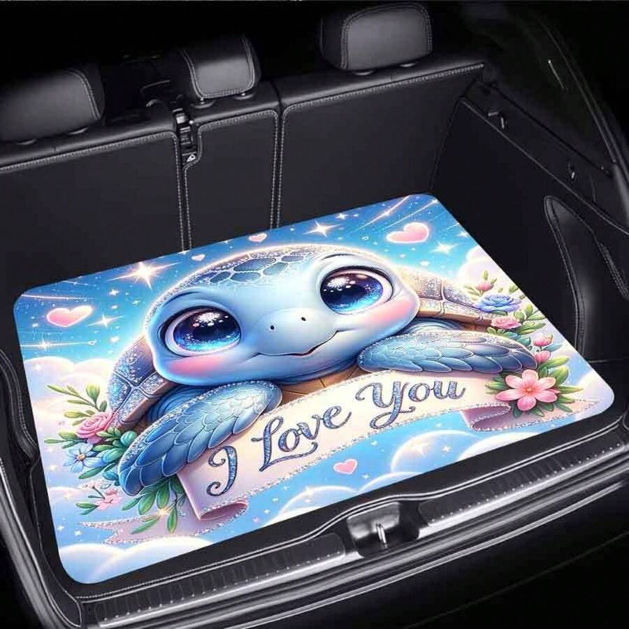 1 Piece Cartoon Stitch Pattern SUV Trunk Mat - Cute Design, Easy To Clean, Protects The Interior, Stylish And Durable, Suitable For Home Use - 1* - View 1