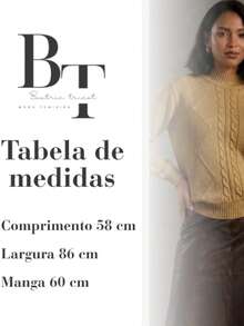 Women's Modal Knit Winter Blouse With Braided High Neck, Modern Style - Beige - View 4