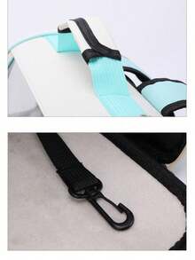 Mochila para gato de moda y transpirable, de tela Oxford multifuncional y plegable con gran capacidad para transportar mascotas al aire libre, mochila para gato, mochila para perro, mochila para perro con protección solar, diseño ergonómico 3D, adecuada para viajes, senderismo, compras y uso médico - Gris Claro - Ver 6