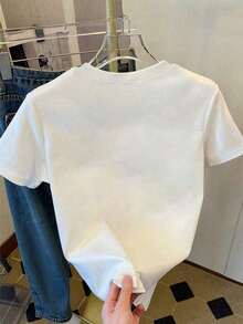 Bohemian Style, Bohemian Style, Women's T-Shirt, Short-Sleeved Graphic Tee, Casual Street Style, Cute Summer Top, Casual Summer Style, Casual Summer Style - 白色 7 - 查看 2