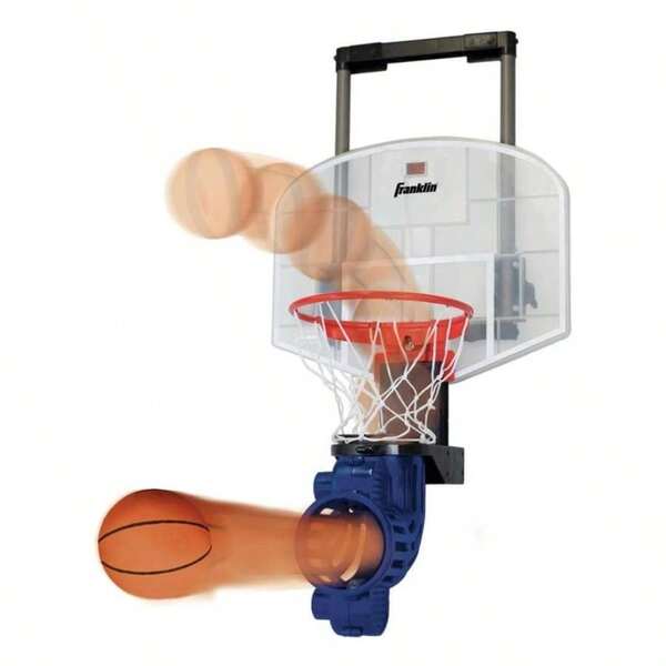 Basketball Hoop With Rebounder And Ball - Over Door Basketball Hoop With Automatic Ball Rebounder - Indoor Basketball Game