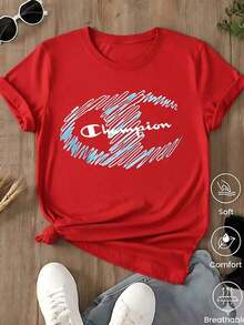 1 Pieza Moda Informal Para Hombres Y Playera de Mujer para Mujer con Gráfico de Margarita Cóctel Club, Camiseta Blanca con Frase Divertida Guardar Agua Bebida Margs" Blusa de Manga Corta para Verano y Playa, Estilo Informal y Juvenil Regalo para Amigas. Versátil, fácil de combinar, para uso diario, estilo urbano, ropa de vacaciones, ropa de fin de semana. - rojo.... - Ver 6