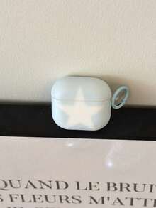 Ốp bảo vệ Niche Pink Star tương thích với Apple thế hệ thứ 4 và tai nghe Bluetooth thế hệ thứ 2. - Màu xanh nhạt - Xem 8