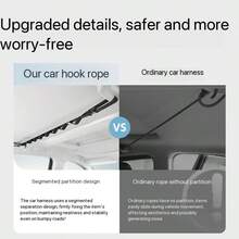 Móc treo quần áo ô tô điều chỉnh được từ 33-46 inch, móc treo đa năng cho ghế sau, giá phơi đồ có kẹp. - Nhiều kiểu dáng - Xem 6