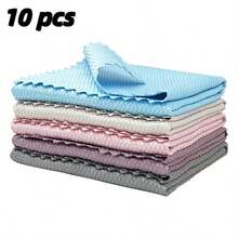 Este paquete de 1/3 de paños de limpieza de vidrio con diseño de escamas de pez mágicas es altamente absorbente, sin pelusas y sin rayas, adecuado para limpiar espejos de cocina y baño, ventanas de automóviles y diversas superficies de vidrio, lo que lo convierte en una opción ideal para la limpieza diaria del hogar - Multicolor - Ver 11