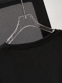 Camiseta de manga corta con cuello redondo y corte ajustado para hombre Homme, a la moda para el verano, ropa de calle CHICAGO para hombre. 0ACX - Negro - Ver 5