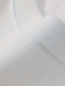 Men's T-Shirt, 100% Printed, Comfortable And Simple, Solid Color, Casual Style - White - View 5